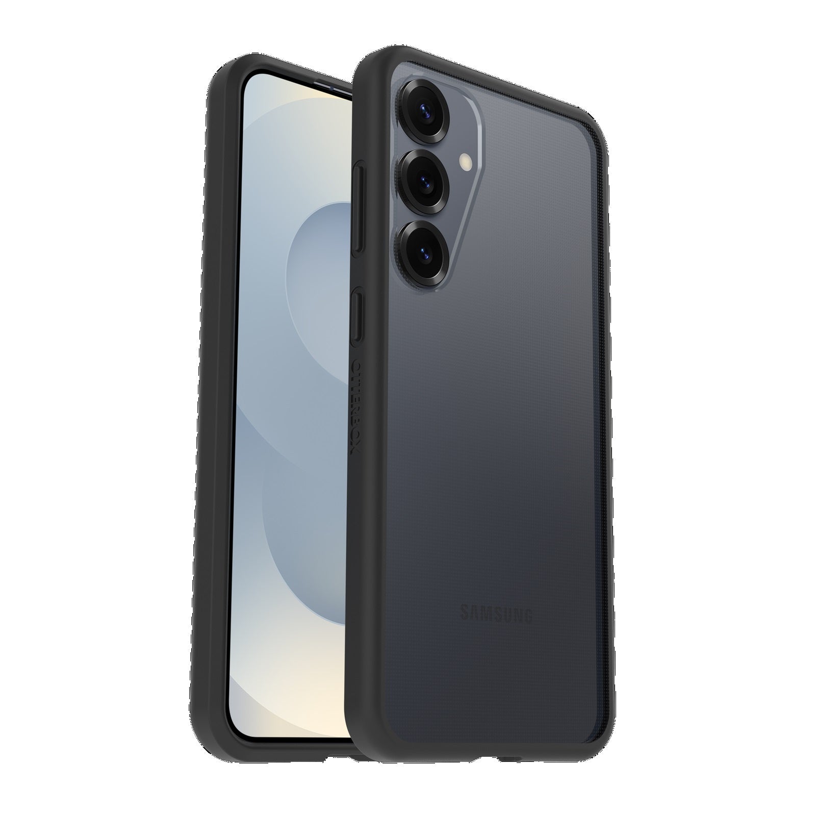 OtterBox React Samsung Galaxy S25 5G (6.2") Case Black Crystal (Clear/Black) - (77-97382),Antimicrobial,DROP+ Military Standard,7 Years Warranty