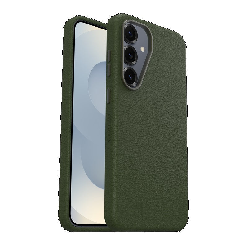 OtterBox Symmetry Cactus Leather Samsung Galaxy S25 5G (6.2") Case Cactus Grove Green - (77-97389), DROP+ 3X Military Standard, 7 Years Warranty