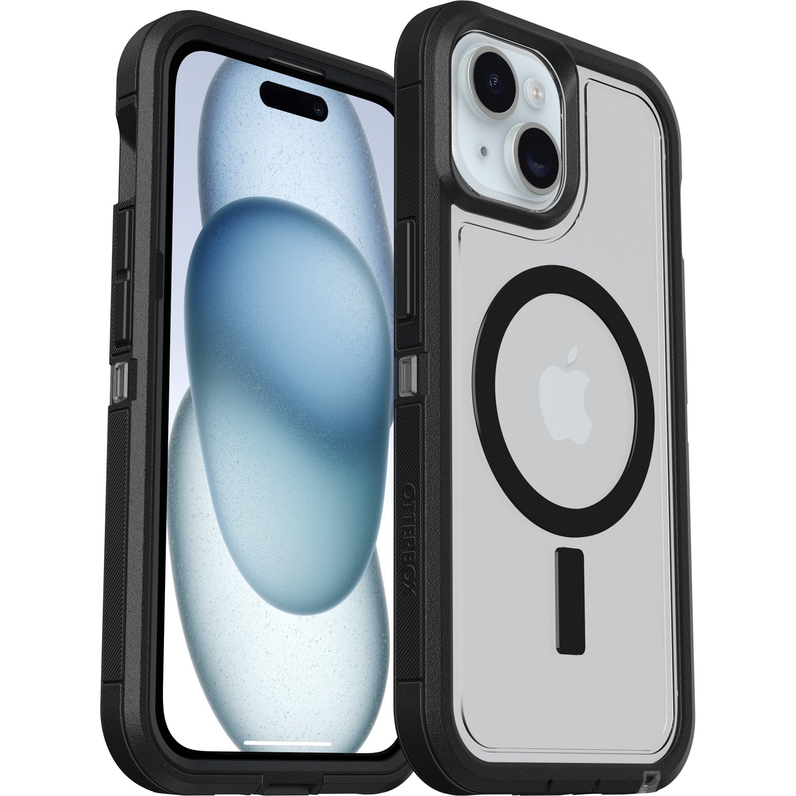 OtterBox Defender XT Clear MagSafe Apple iPhone 17e/  iPhone 16e/ iPhone 15/ iPhone 14/ iPhone 13 (6.1") Case Dark Side (Clear/Black),7 Years Warranty