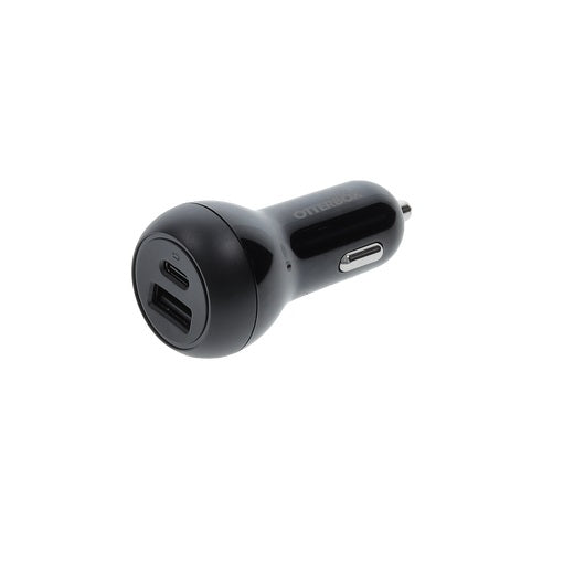 OtterBox 32W Dual Port Standard Fast Car Charger - Black (77-98235),1 USB-C(20W), 1 USB-A(12W), Smart  Compact design, Hassle-Free, 2 Years Warranty
