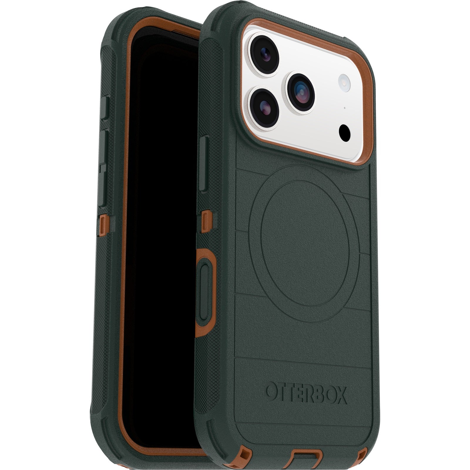 OtterBox Defender Pro MagSafe Apple iPhone 17 Pro (6.3") Case Green Intrigue - (77-98388), DROP+ 7X Military Standard, Tri-Layer, 7 Years Warranty