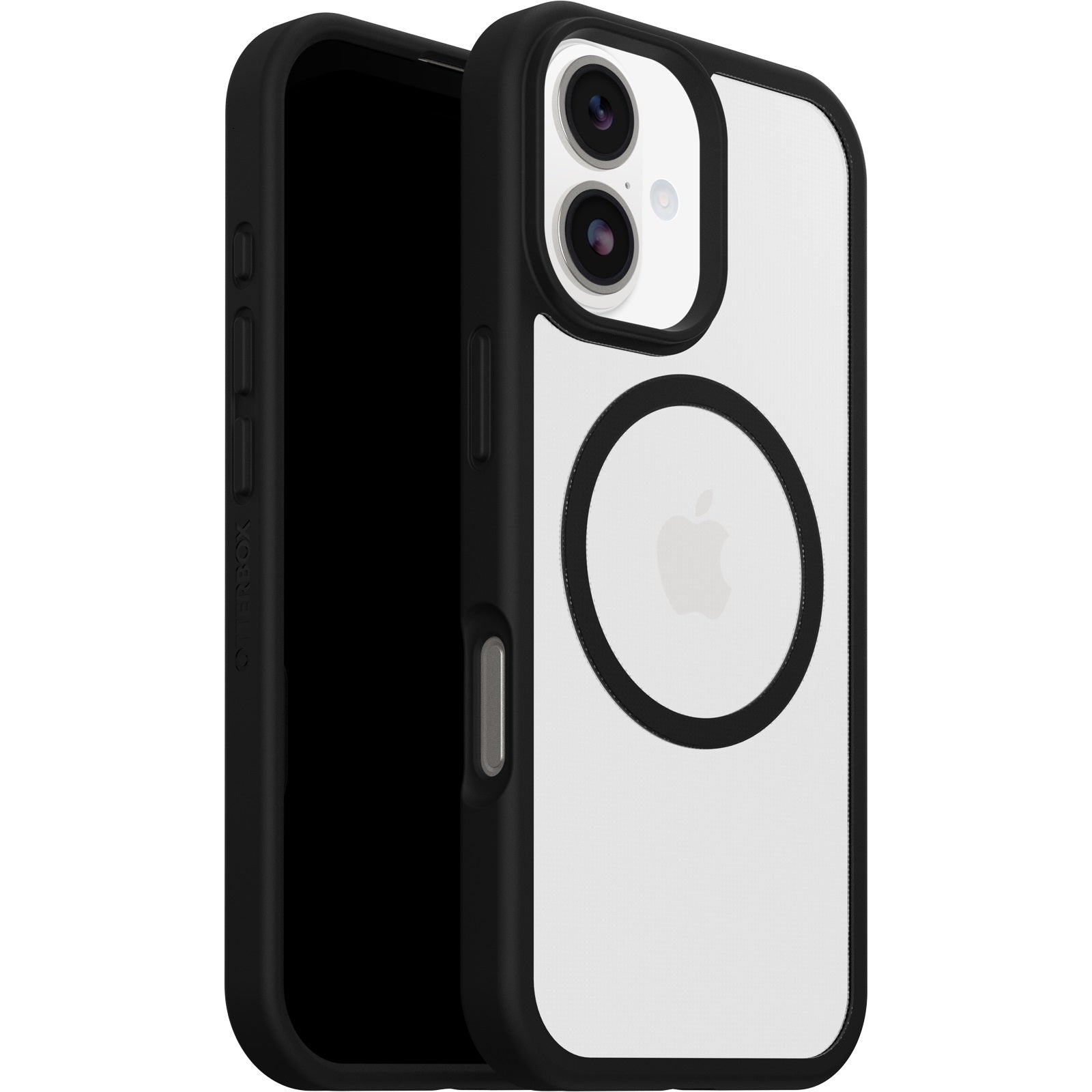 OtterBox React MagSafe Apple iPhone 17 (6.3") Case Black Crystal (Clear/Black) - (77-98591),DROP+ Military Standard,Raised Edges,7 Years Warranty