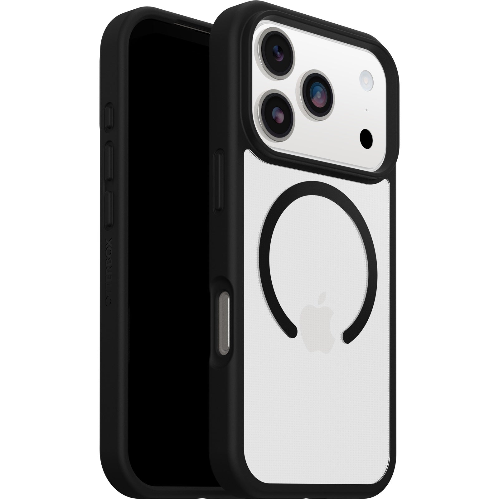 OtterBox React MagSafe Apple iPhone 17 Pro (6.3") Case Black Crystal (Clear/Black) - (77-98631),DROP+ Military Standard,Raised Edges,7 Years Warranty