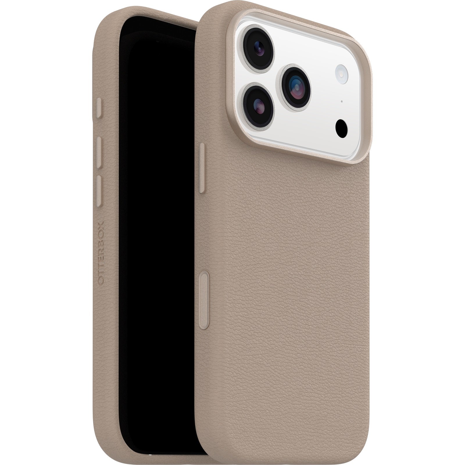 OtterBox Symmetry Cactus Leather MagSafe Apple iPhone 17 Pro (6.3") Grey Comfort (Biege) - (77-99057), DROP+ 3X Military Standard, 7 Years Warranty