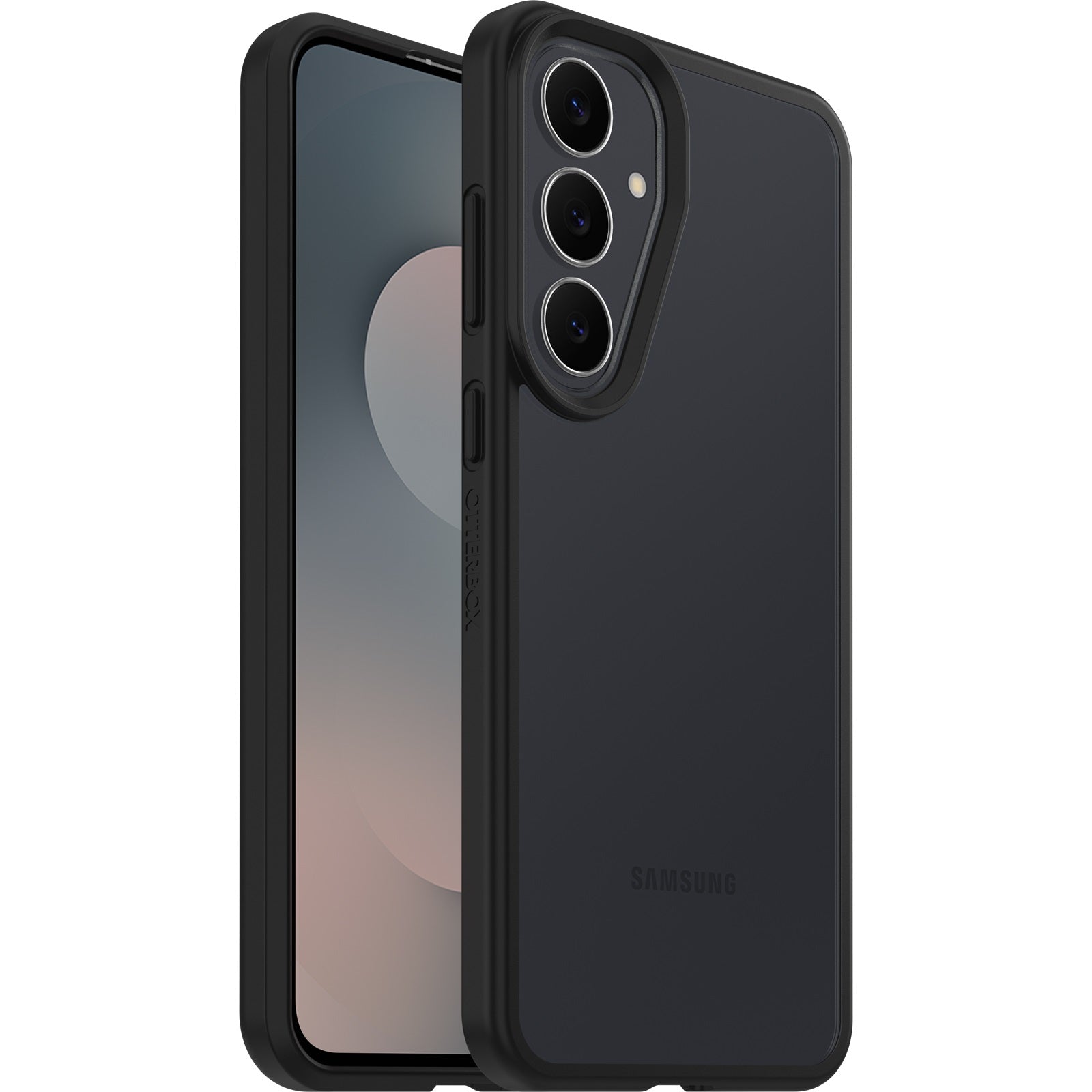 OtterBox React Samsung Galaxy S25 FE 5G (6.7") Case Black Crystal (Clear/Black) - (77-99264),Antimicrobial,DROP+ Military Standard,7 Years Warranty