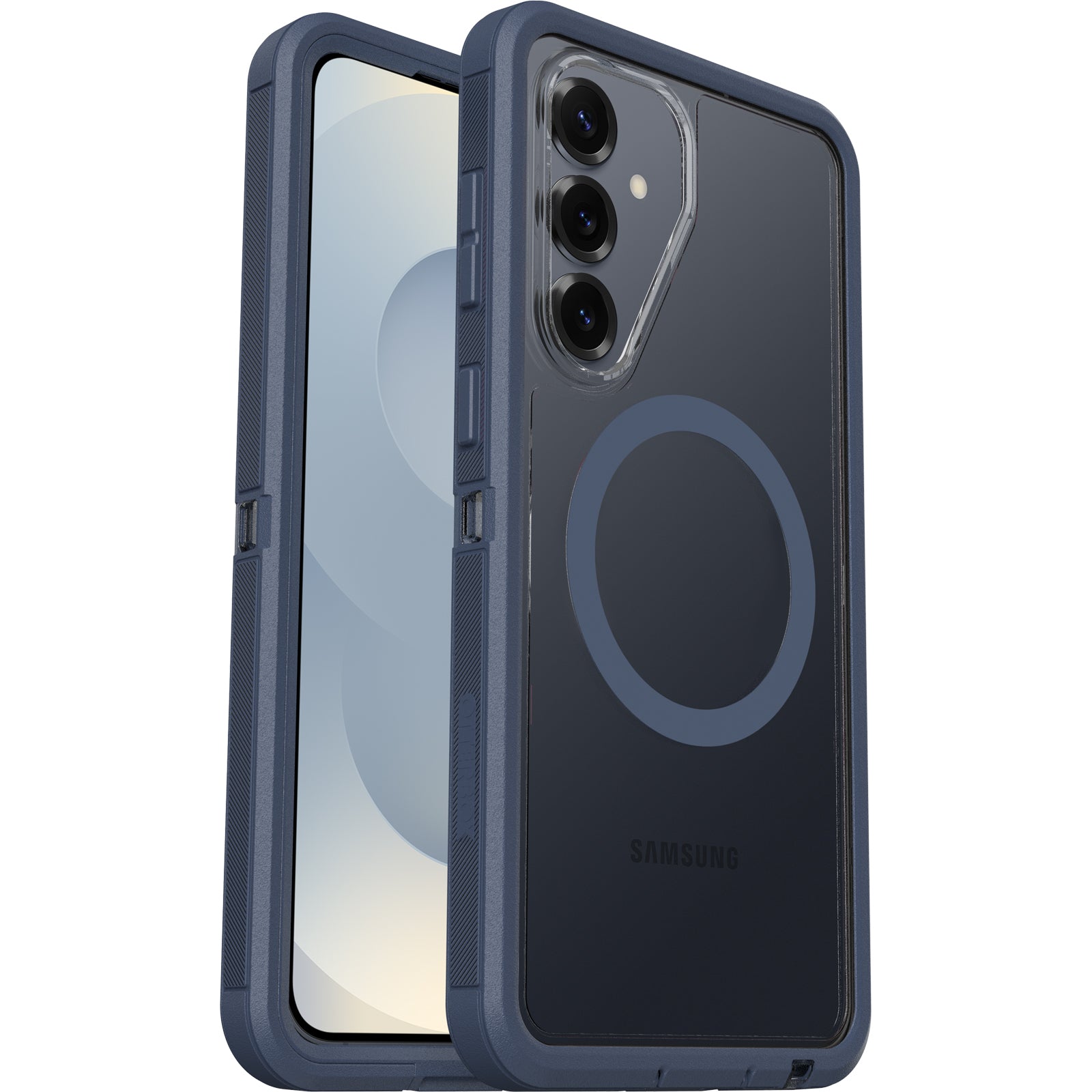 OtterBox Defender Pro XT Clear Samsung Galaxy S26+ 5G(6.7") Case Mountain Storm (Clear/Blue) - (77-99900), DROP+ 7X Military Standard,7 Years Warranty