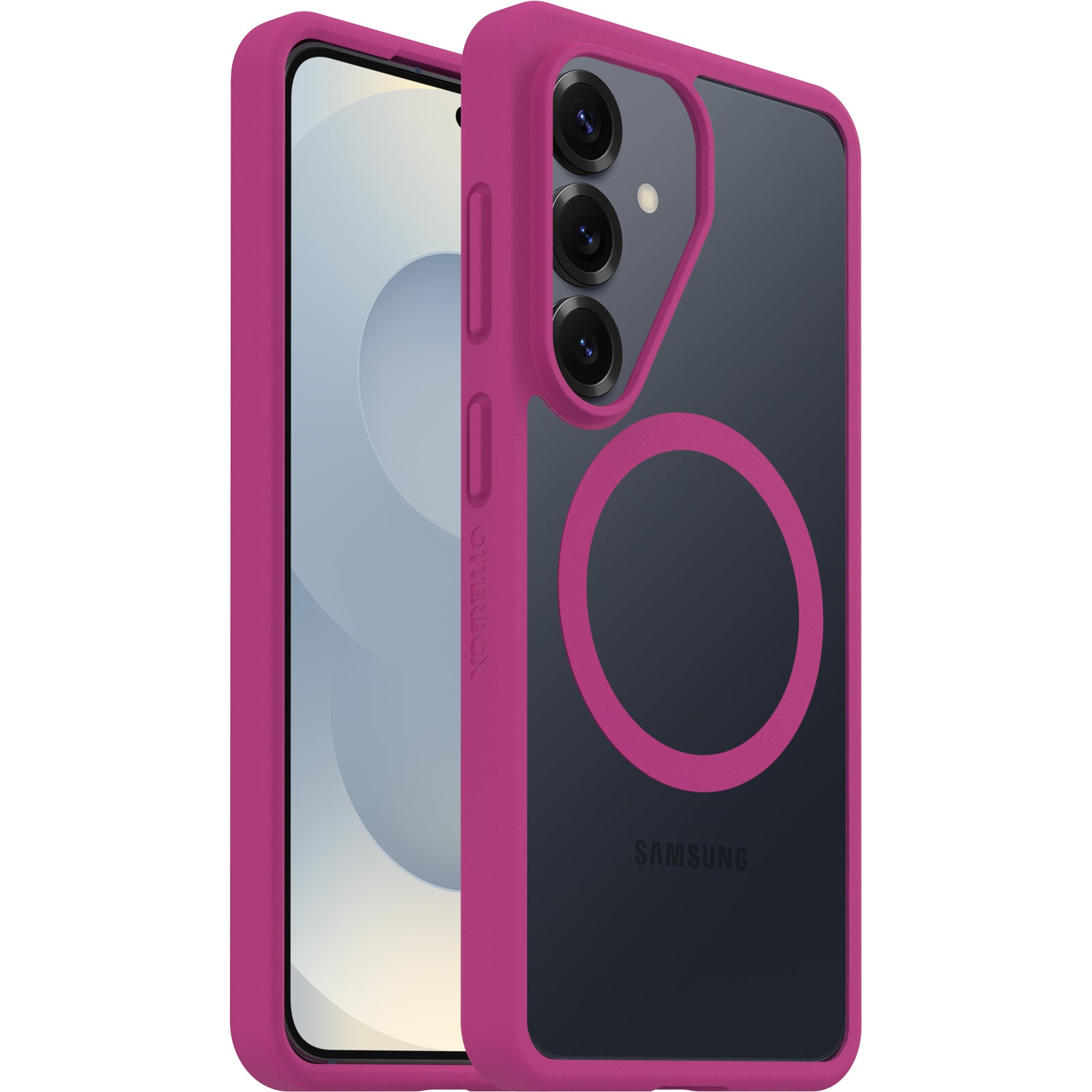 OtterBox React Magnets Samsung Galaxy S26 5G (6.3") Case Rose Crystal (Clear/Pink) - (77-99944),DROP+ Military Standard,Raised Edges,7 Years Warranty