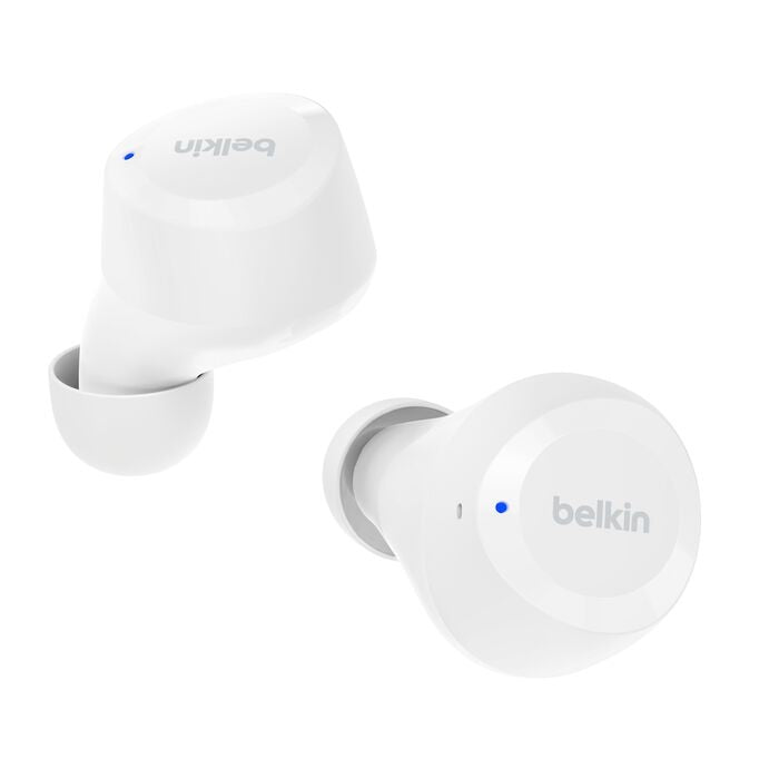 Belkin Belkin SoundForm Bolt 2 Wireless Earbuds - White (AUC009fqWHV2), 28 Hours, LightWeight, Multipoint Technology, IPX4 ra