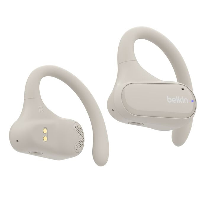 Belkin Belkin SoundForm ClearFit New Open-Ear Wireless Earbuds - White (AUC013btSA), Fast Charge, IPX5-Rated, Multipoint Tech