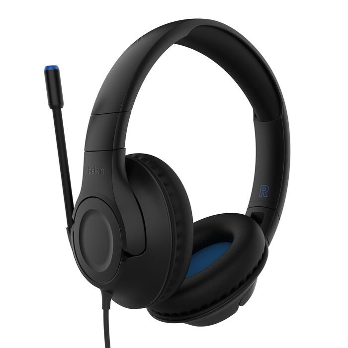 Belkin Belkin SoundForm Inspire USB-C Wired Over-Ear Headset for Kids - Black (AUD007fqBK), 85db, Safe Sound For Kids, 3.5mm 