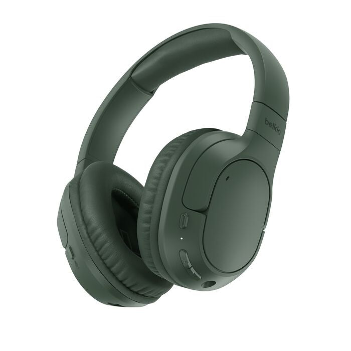 Belkin Belkin SoundForm Surround Wireless Over-The-Ear Headphones + USB-C Cable (1.2M) + Audio Cable (3.5mm) (1.2M)  - Olive 