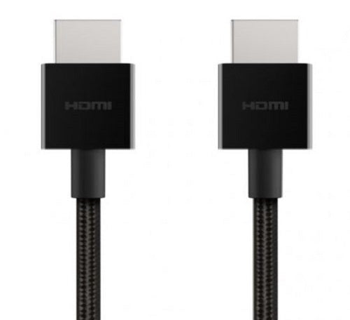 Belkin Belkin 8K Ultra High Speed HDMI 2.1 Braided Cable (2M) - Black (AV10176bt2M-BLK), 8k @ 60Hz, 4K @ 120Hz, Dolby Vision,
