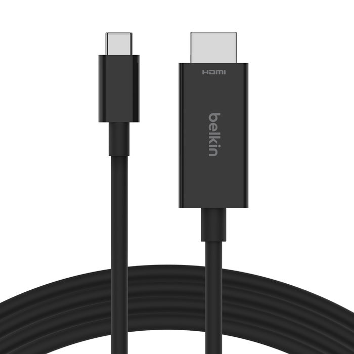 Belkin Belkin Connect USB-C™ to HDMI Cable (2M) - Black (AVC012bt2MBK), 8K at 60Hz and 4K at 120Khz, Supports (HDR10+), Plug 