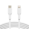 Belkin Belkin BoostCharge Lightning to USB-C Cable (1M) - White (CAA003bt1MWH), 3A/18W,480Mbps,25K+ Bends, Apple iPhone/iPad,