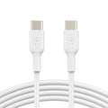 Belkin Belkin BoostCharge USB-C  to USB-C Cable (2M) - White (CAB003bt2MWH), 3A/60W, 480Mbps, 25K+ Bends, Apple, Samsung, USB