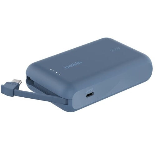 Belkin BoostCharge 10K Power Bank with Integrated 20W USB-C Cable (5.7 cm)  - Blue (BPB021fqBL), 2xUSB-C(20W), $2500 CEW, 2 Years Warranty
