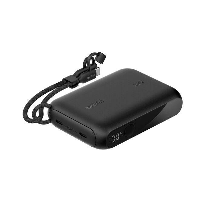 Belkin Belkin BoostCharge 10K mAh Power Bank with Display + USB-C to USB-C Cable 60W (15CM) - Black (BPB027fqBK), 20W, 2x USB