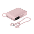 Belkin Belkin BoostCharge 10K mAh Power Bank with Display + USB-C to USB-C Cable 60W (15CM) - Pink (BPB027fqPK), 20W, 2x USB-