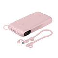 Belkin Belkin BoostCharge 20K mAh Power Bank with Display + USB-C to USB-C Cable 60W (15CM) - Pink (BPB028fqPK), 20W, 2x USB-