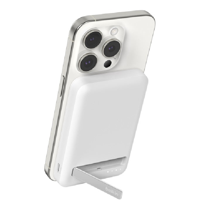 Belkin Belkin BoostCharge Pro 5k mAh Magnetic Power Bank With Qi2 + USB-C Cable (1M) - White (BPD006BTWH),15W,1xUSB-C, Overch