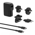 Belkin Belkin BoostCharge Hybrid PD 3.0 25W Dual Wall Charger + 5K mAh Power Bank + Travel Adapter Kit +USB-C Cable- Black(BP