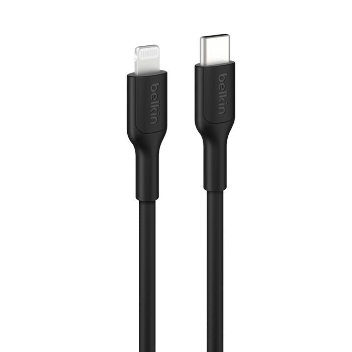 Belkin Belkin BoostCharge Lightning to USB-C Cable (1M) - Black (CAA021FQ1MBK), 3A/15W, 480Mbps, 300K+ Bends, Apple iPhone, i