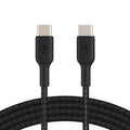 Belkin Belkin BoostCharge Braided USB-C to USB-C Cable (0.15M) - White (CAB004bt0MWH), 3A/60W, 480Mbps, 30K+ Bends, Apple, US