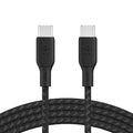 Belkin Belkin BoostCharge Braided USB-C to USB-C Cable (3M) - Black (CAB014bt3MBK), 5A/100W, 480Mbps, 30K+ Bends, Apple, USB-