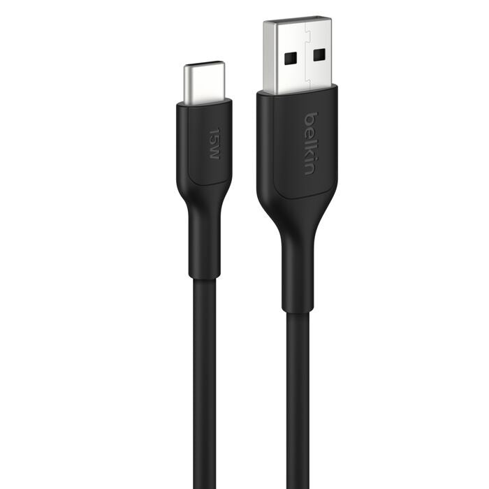 Belkin Belkin BoostCharge USB-C to USB-A Cable (1M) - Black (CAB021fq1MBK), 3A/15W, 480Mbps, 300K+ Bends, Apple, Samsung, USB