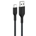 Belkin Belkin BoostCharge Pro Braided USB-C to USB-A Cable (2M) - Black (CAB022fq2MBK), 3A/15W, 480Mbps, 350K+ Bends, Apple,U