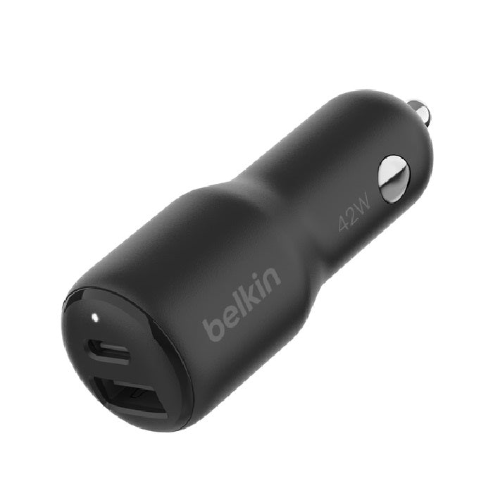 Belkin Belkin BoostCharge 42W Dual Car Charger - Black (CCB005BTBK), 1xUSB-C (30W), 1xUSB-A (12W), PPS, Apple iPhone, CEW $2,
