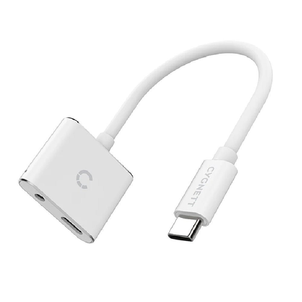 Cygnett Cygnett Essentials USB-C to 3.5MM Audio  USB-C Female Fast Charge Adapter - White (CY2866PCCPD), Wide- Ranging compat