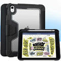 USP Rugged Apple iPad (11.") 11th Gen (A16) / iPad 10th Gen (10.9") Clear Case Black - Military-Grade,Built-in-Kickstand,Pen Holder, 3 Years Warranty