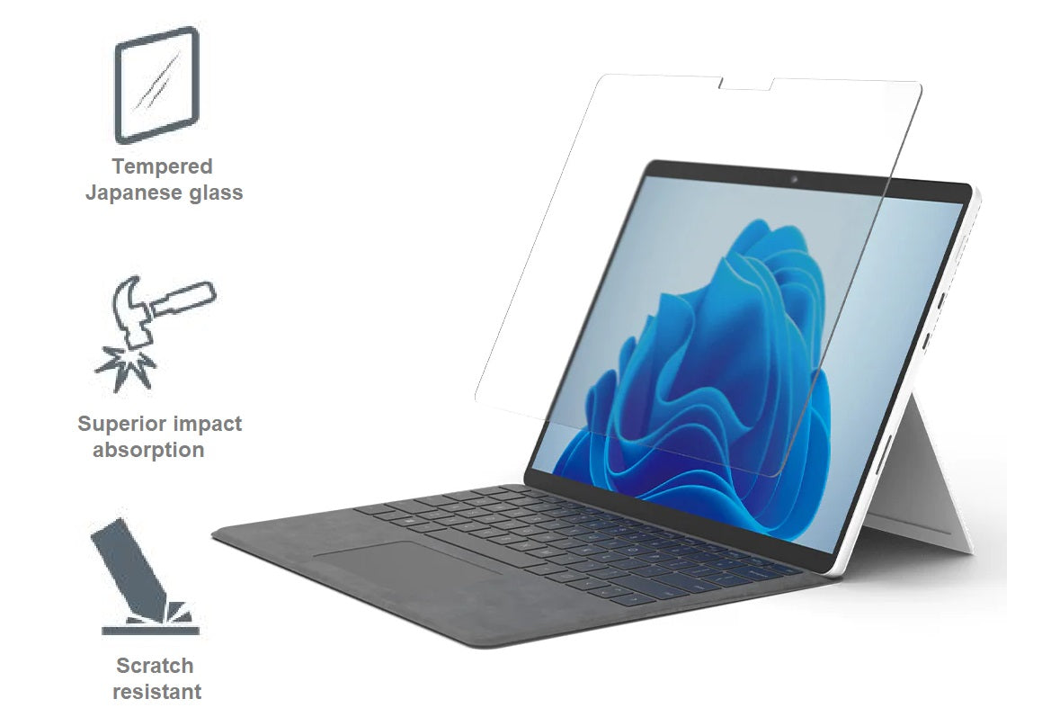 Cygnett Cygnett OpticShield Microsoft Surface Pro 8 Tempered Glass Screen Protector - (CY4053CPTGL), Superior Impact Absorpti