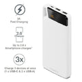 Cygnett Cygnett ChargeUp Boost 4th Gen 10K mAh Power Bank-White(CY4748PBCHE)Triple Port(Dual USB-A 15W+1xUSB-C 15W),15cm USB-