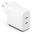 Cygnett Cygnett PowerPlus 35W Dual Port USB-C PD Fast Wall Charger -White(CY4774PDWCH),2xUSB-C(35W), Best for iPhone,Samsung'
