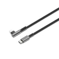 Cygnett Cygnett Unite Right-Angle Lightning to USB C Cable (1M) - Black (CY5102PCCCL), 30W, Double Braided, 480Mbps Transfer,