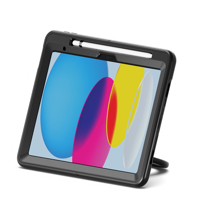 Cygnett Cygnett GripStand Apple iPad (11.0") 11th Gen (A16)/iPad 10th Gen (10.9") Case -Black(CY5201CPGRP), 360° Rotating Sta