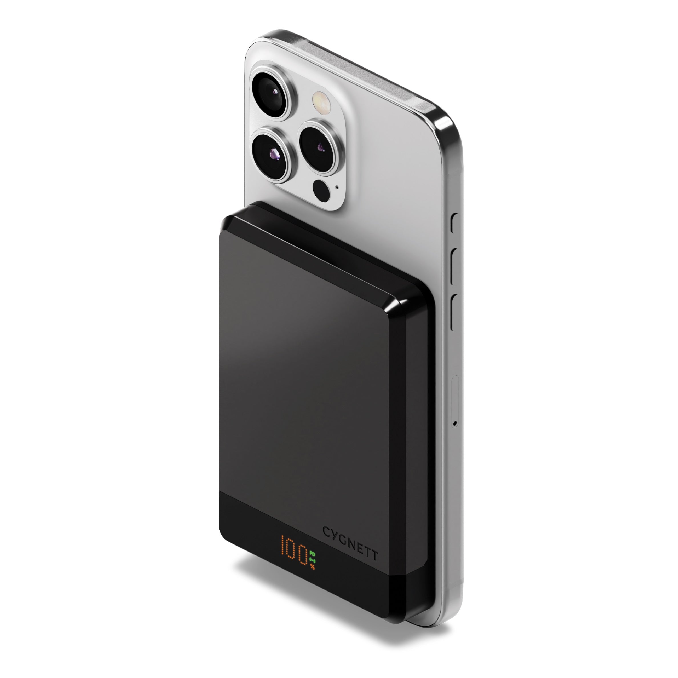 Cygnett Cygnett MagSlim 10k Magnetic Wireless Power Bank -Black(CY5278PBCHE),20W USB-C,10W Wireless,MagSafe  Qi,Digital Displ