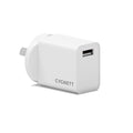 Cygnett Cygnett PowerPlus 12W USB-A Wall Charger - White(CY5594PDWCH), Lightweight  Compact Design, Perfect for Travel, 2 Yea