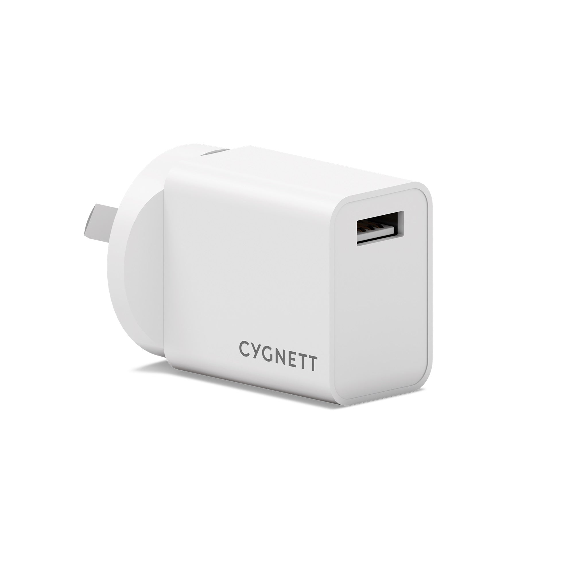 Cygnett Cygnett PowerPlus 12W USB-A Wall Charger - White(CY5594PDWCH), Lightweight  Compact Design, Perfect for Travel, 2 Yea