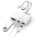 USP Lightning/USB-C to USB Adapter features a USB OTG Port, 3.5mm Headphone Jack  Fast-charging Port, 2 Years Warranty
