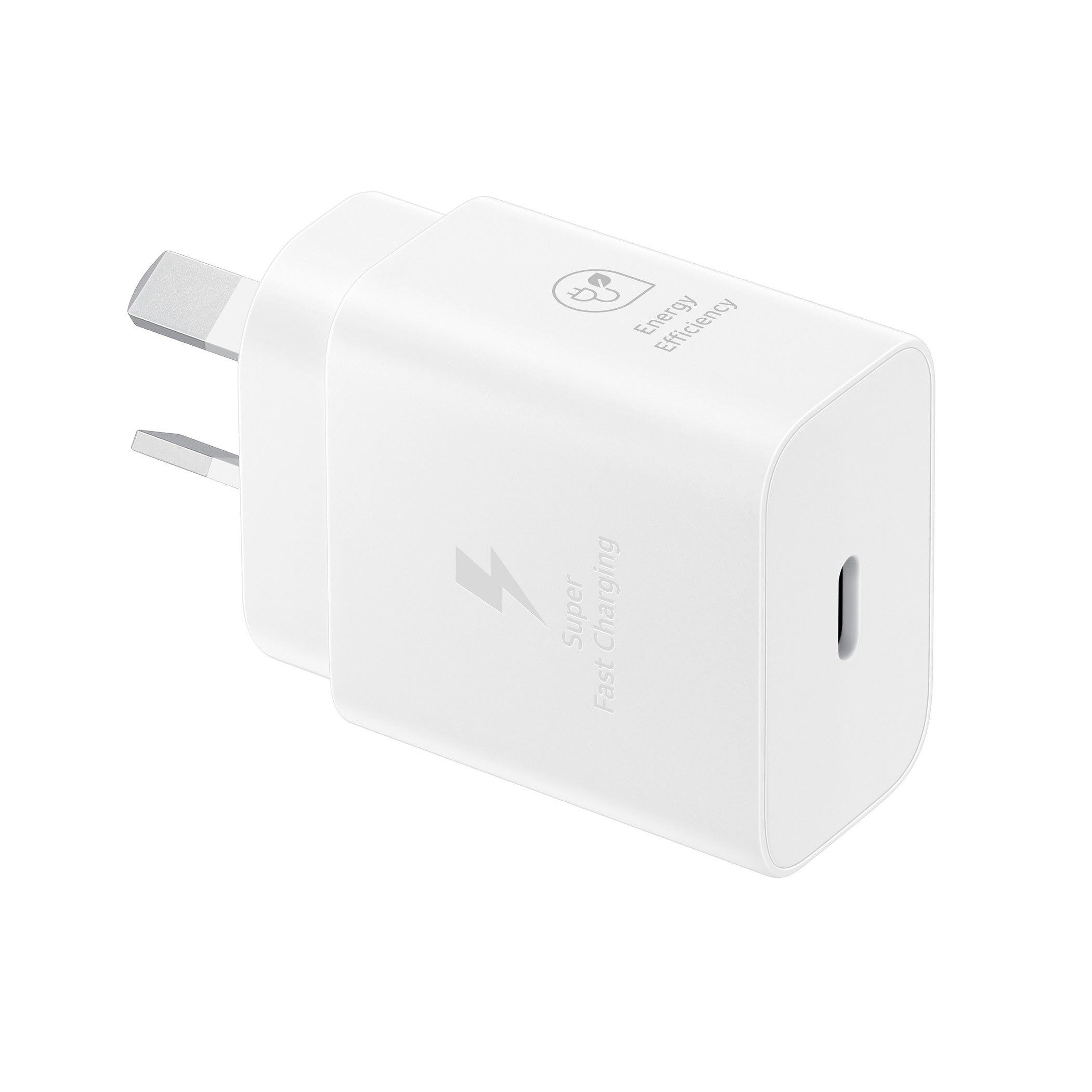 Samsung 25W GaN USB-C Fast Wall Charger - White(EP-T2510NWEGAU), 1x USB-C, Supports up to 25W, Compact  Travel-Ready, 1 Year Warranty