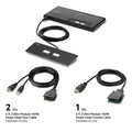 Belkin Belkin Cybersecurity and Secure KVM 2-Port Single Head HDMI Modular Secure KVM Switch PP4.0 W/ Remote - Black (F1DN102