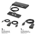Belkin Belkin Cybersecurity and Secure KVM 2-Port Single Head DP Modular Secure KVM Switch PP4.0 W/ Remote-Black(F1DN102MOD-P