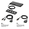 Belkin Belkin Cybersecurity and Secure KVM 4-Port Single Head HDMI Modular Secure KVM Switch PP4.0 W/ Remote-Black(F1DN104MOD