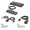 Belkin Belkin Cybersecurity and Secure KVM 4-Port Single Head DP Modular Secure KVM Switch PP4.0 W/ Remote - Black(F1DN104MOD