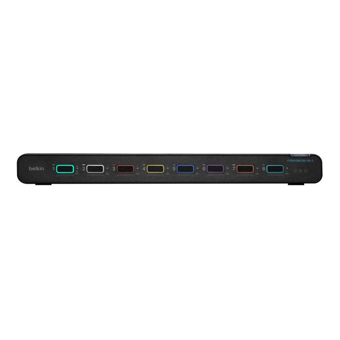 Belkin Belkin Cybersecurity and Secure KVM Universal 2nd Gen Secure KVM Switch, 8-Port Single Head w/ CAC - Black (F1DN108KVM