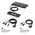 Belkin Belkin Cybersecurity and Secure KVM 2-Port Dual Head HDMI Modular Secure KVM Switch PP4.0 W/ Remote-Black(F1DN202MOD-H
