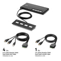 Belkin Belkin Cybersecurity and Secure KVM 4-Port Dual Head HDMI Modular Secure KVM Switch PP4.0 W/ Remote-Black(F1DN204MOD-H